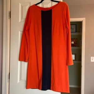 Britt Ryan Orange and Navy Dress